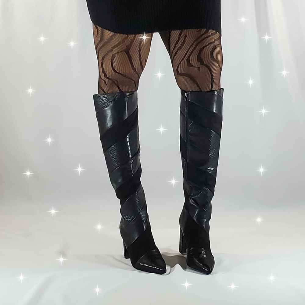 Faux Croc Boots